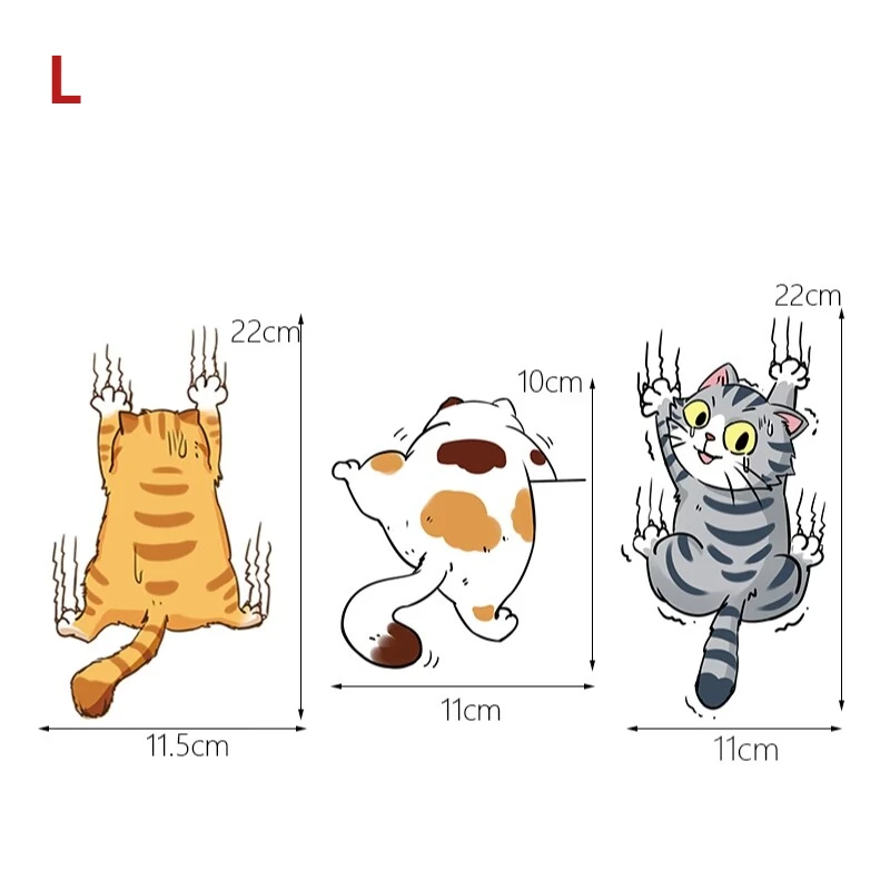 Car Sticker Funny Pet Cat Climbing Cats Animal Styling Stickers Car Body Decoration Creative Decals Car Auto Decor Accessories