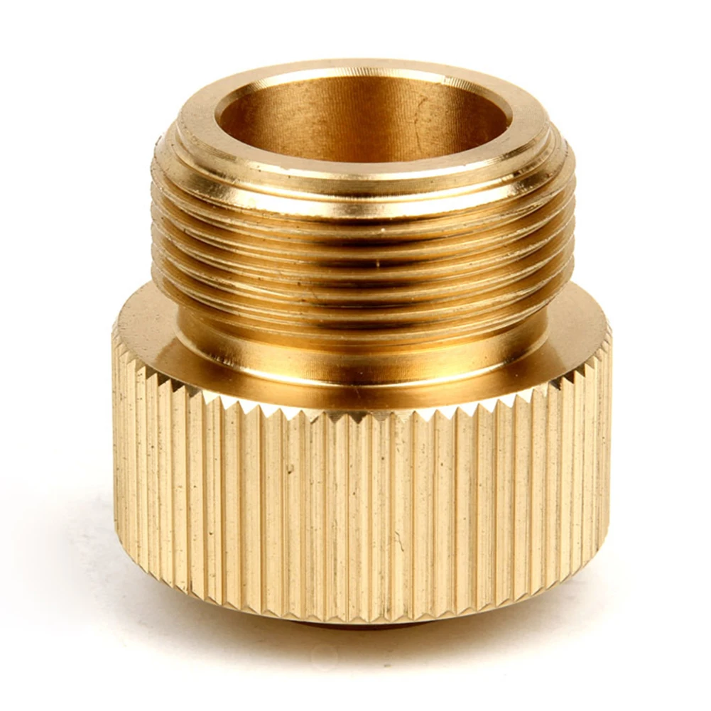 Gas Refill Adapter Gas Tank Converter Gas Converter Gas Tank Adapter Gas Adapter Camping Stove Gas Tank Adapter Valve 6061 Aluminum Alloy 30x30x28.5mm For MAPP Gas Tank 1"-20 UNF To 7/16"-28
