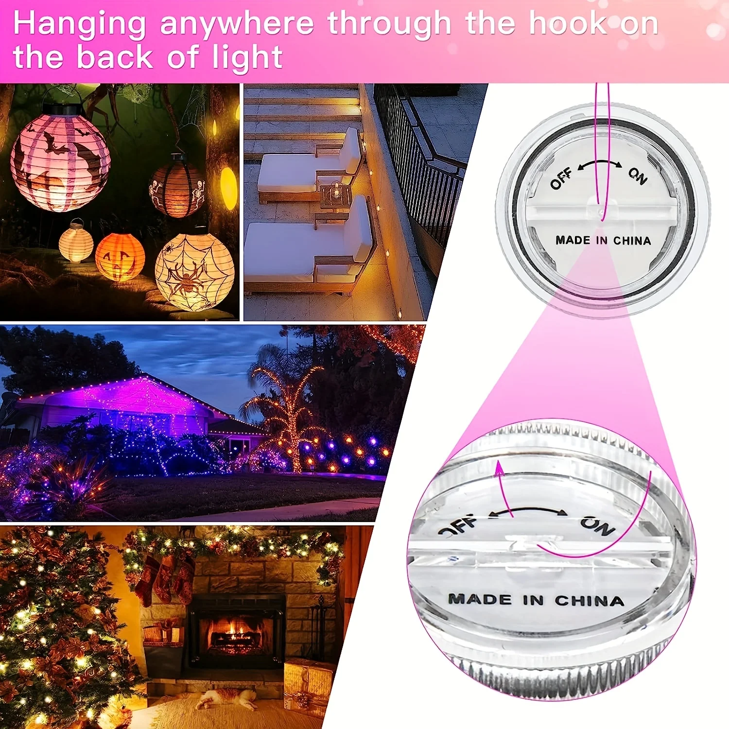 Description Picture 4 of item1 Mini Diving LED Light and Remote Small Underwater Tea Light Candle Waterproof RGB Multi-color Flameless Accent Light Battery