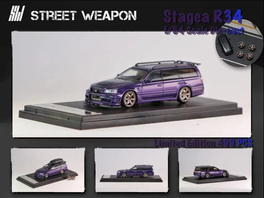 Street Weapon Stagea 1/64 R34 wagon Car Model - AliExpress