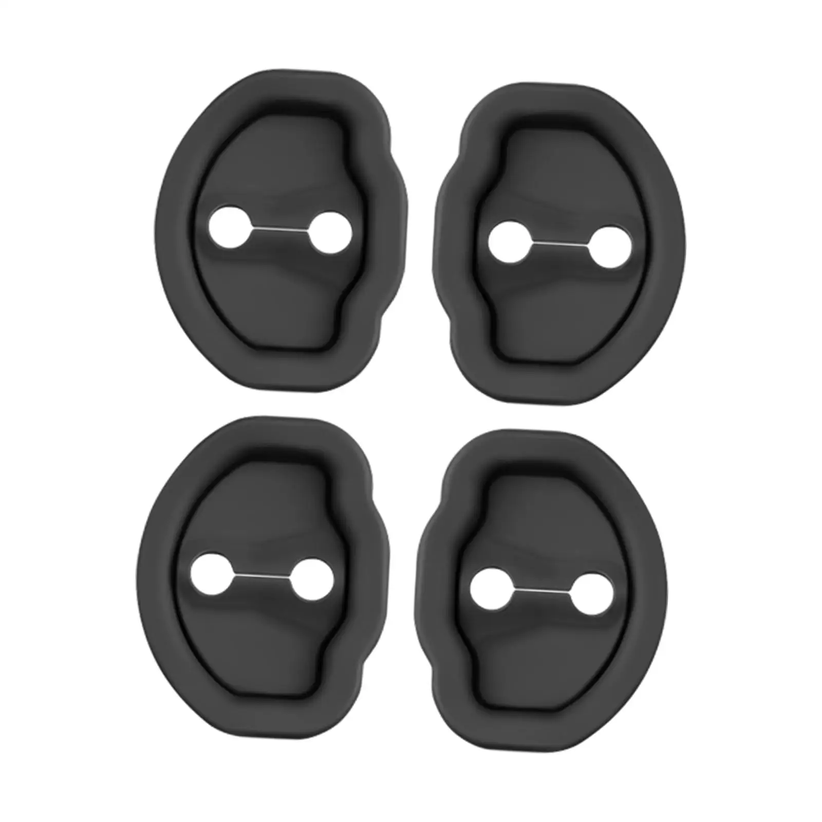 4x Car Door Lock latches Cover Protective Replacement Cushion Durable Noise Reduction Silicone Compatible for Tesla Model Y