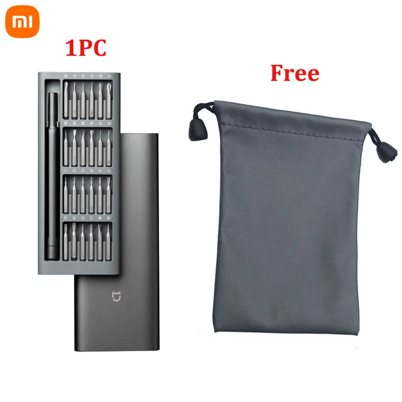 2021 Original Xiaomi Daily Use Screwdriver Kit 24 Precision Magnetic Bits Alluminum Box DIY Screw Driver Set For Smart home 