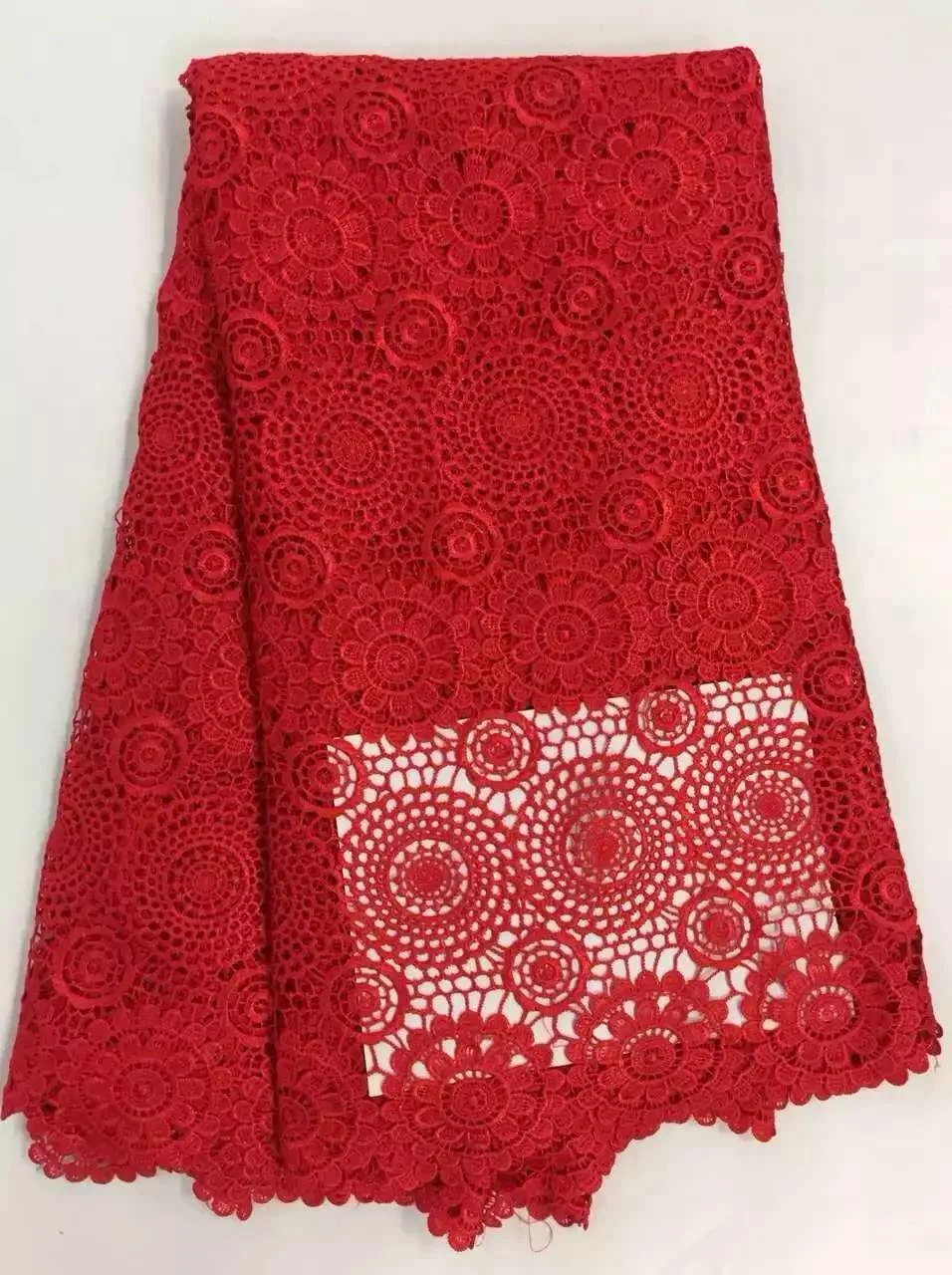

Free Shipping,2015 latest High quality white African guipure lace fabric cord lace fabric,Matching stones for lace dress R6526