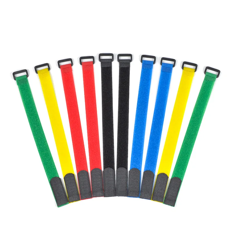 10-Piece Set of Reusable Nylon Cable Ties with Reverse Buckle