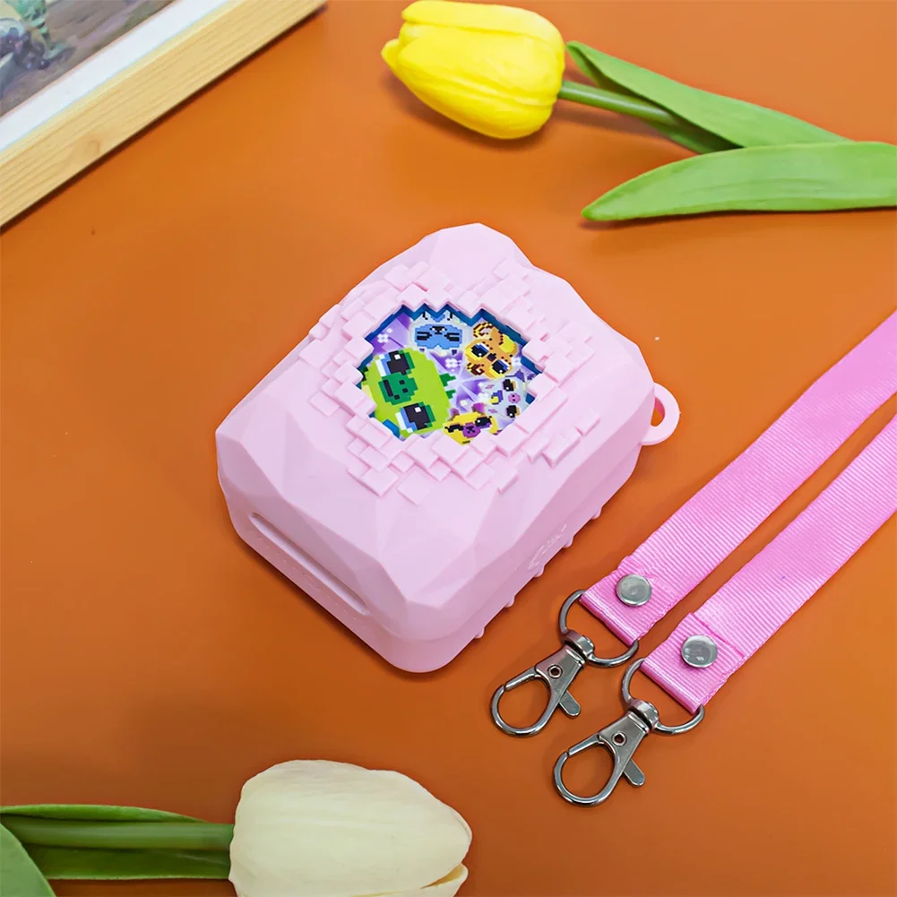 Silicone Case Washable Protective Cover with Lanyard Silicone Protective Case for Bitzee Magicals Interactive Toy Digital Pet