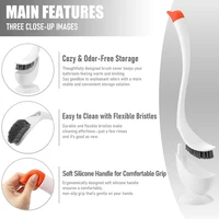 ชุดแปรงขัดห้องน้ำรูปหงส์พร้อมที่วาง แปรงทำความสะอาดห้องน้ำด้ามยาว ใช้งานง่าย อุปกรณ์ทำความสะอาดโถสุขภัณฑ์ 5