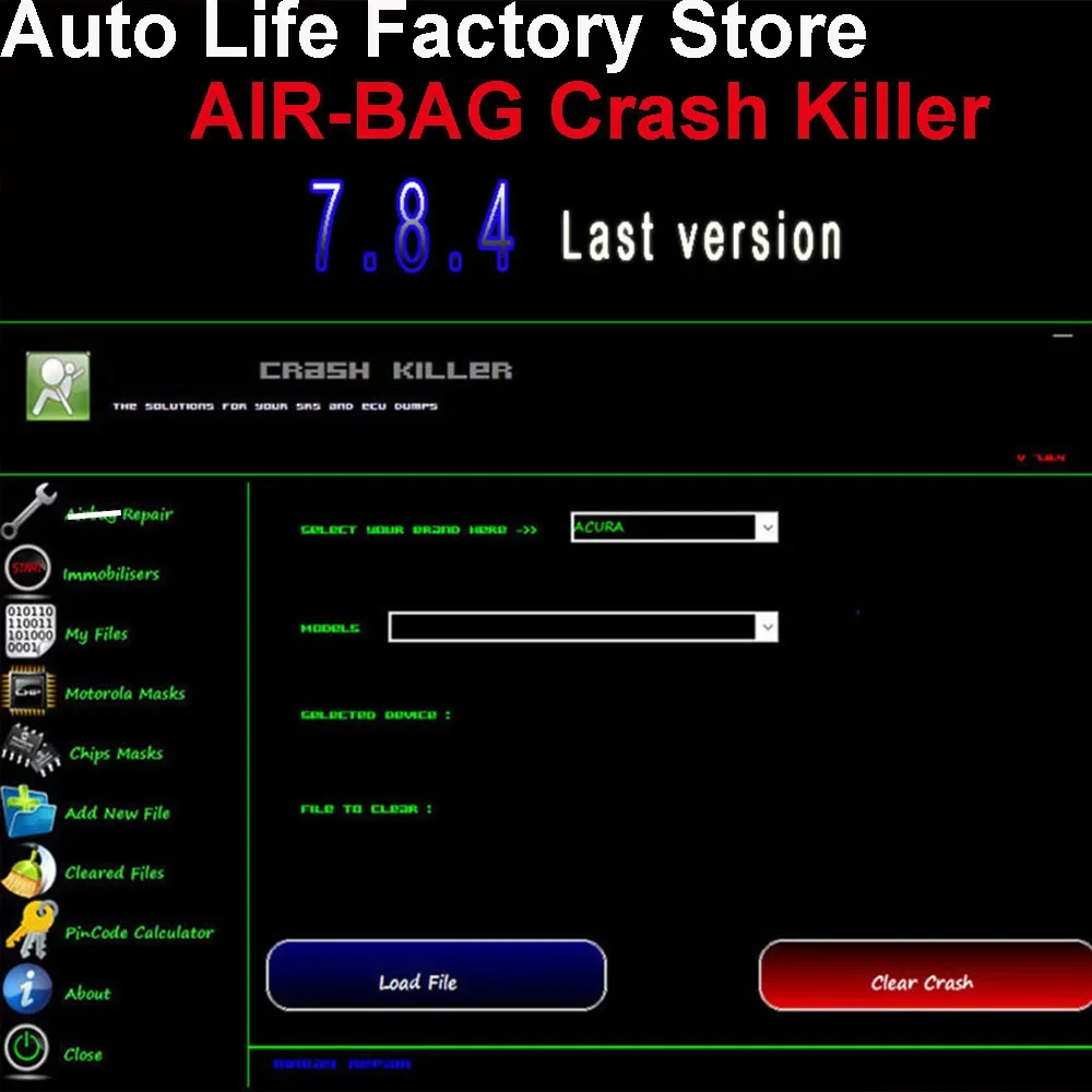 AIR BAG AIR-BAG Crash Killer 7.8.4 Crash Data from ECU Dumps Service Tool for Toyota FOR Renault Car Software Online PK Renolink