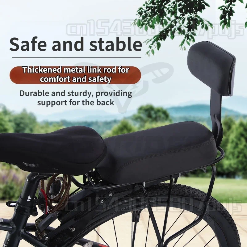 Siège Arrière Vélo Avec Dossier Pour Adulte Et Adolescent - Coussin Confortable Pour VTT Et Vélos Électriques
