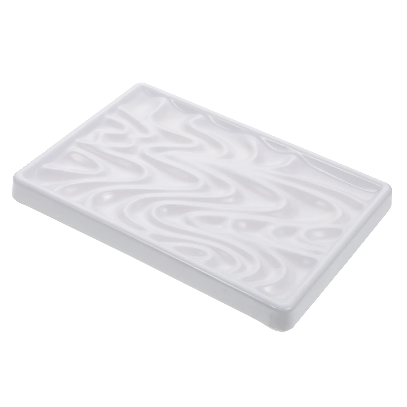 

Pigment Wave Palette Child Oil Paint Kids Kickstand Imitation Porcelain Multi Holes Pallet