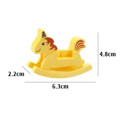 Large Building Block Playset with Slide, Swing, Seesaw & Ferris Wheel - Children's Educational Toy and Gift (Rocking Horse)