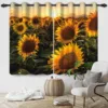 Curtains Spring Sunflowers Sunsets Shine In Bloom Flowers For Bedroom And Living Room Blackout Polyester Curtains Home Decor 4