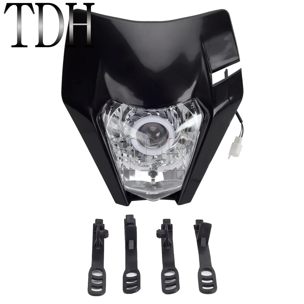 led farol projetor máscara para smc exc enduro fc fe tc te tx fx luz de corrida dianteira