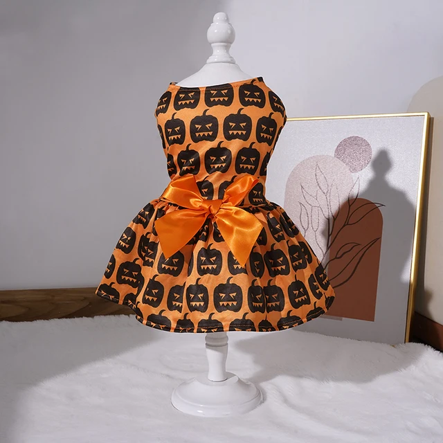 Pumpkin Pet Skirt for Small to Medium Dogs Teddy Bichon Poodle Dog Clothes Popular Style Pet Apparel for Halloween 1