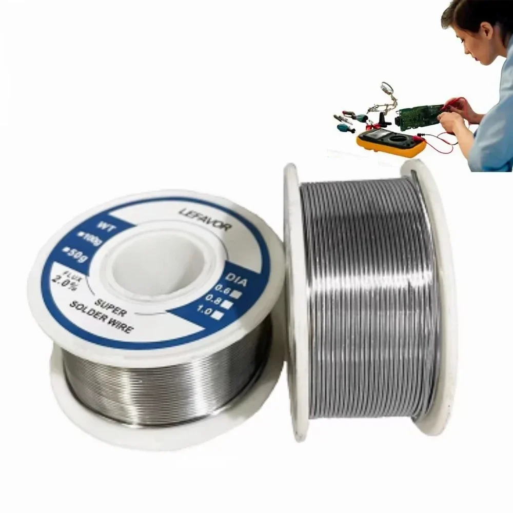 Electronic Soldering Wire Solder Wires Rosin Core Tin Multipurpose Welding Flux Iron Wire Reel 0.8mm Diamater Home Accessories