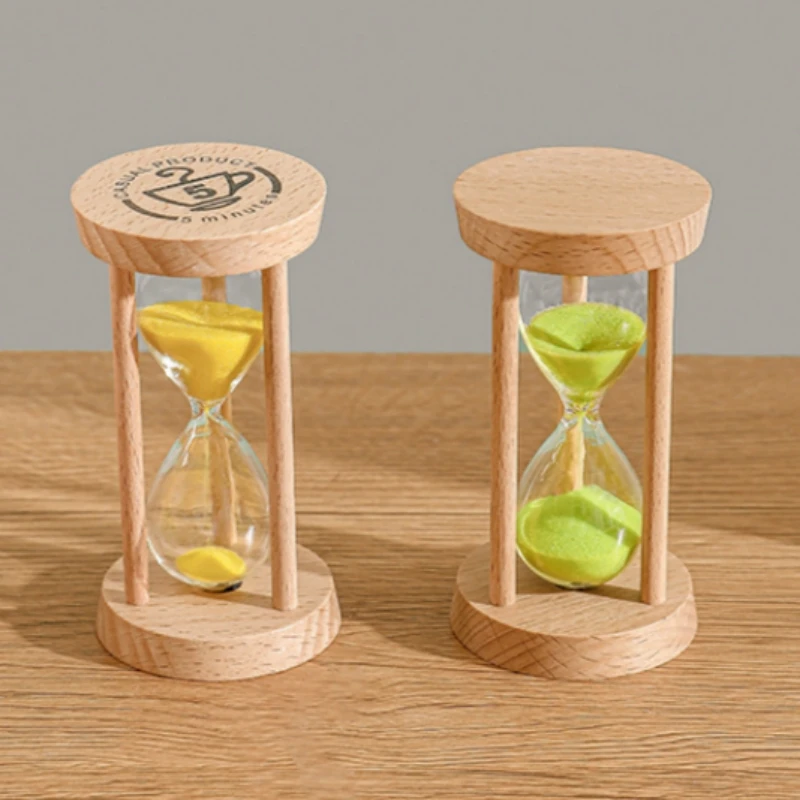 1-5 Minutes Newest Wooden Hourglass Timer Desktop Decorations Sand Clock Creativity Sandglass Hourglass Kitchen for Kids Gifts 4