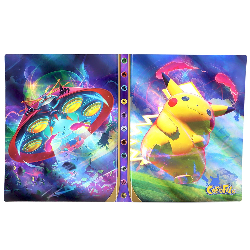 Pokemon Album 3D Holographic 240pcs Pikachu Charizard Shining Map Collections Notebook Binder Folder Holder Book Cards Protector