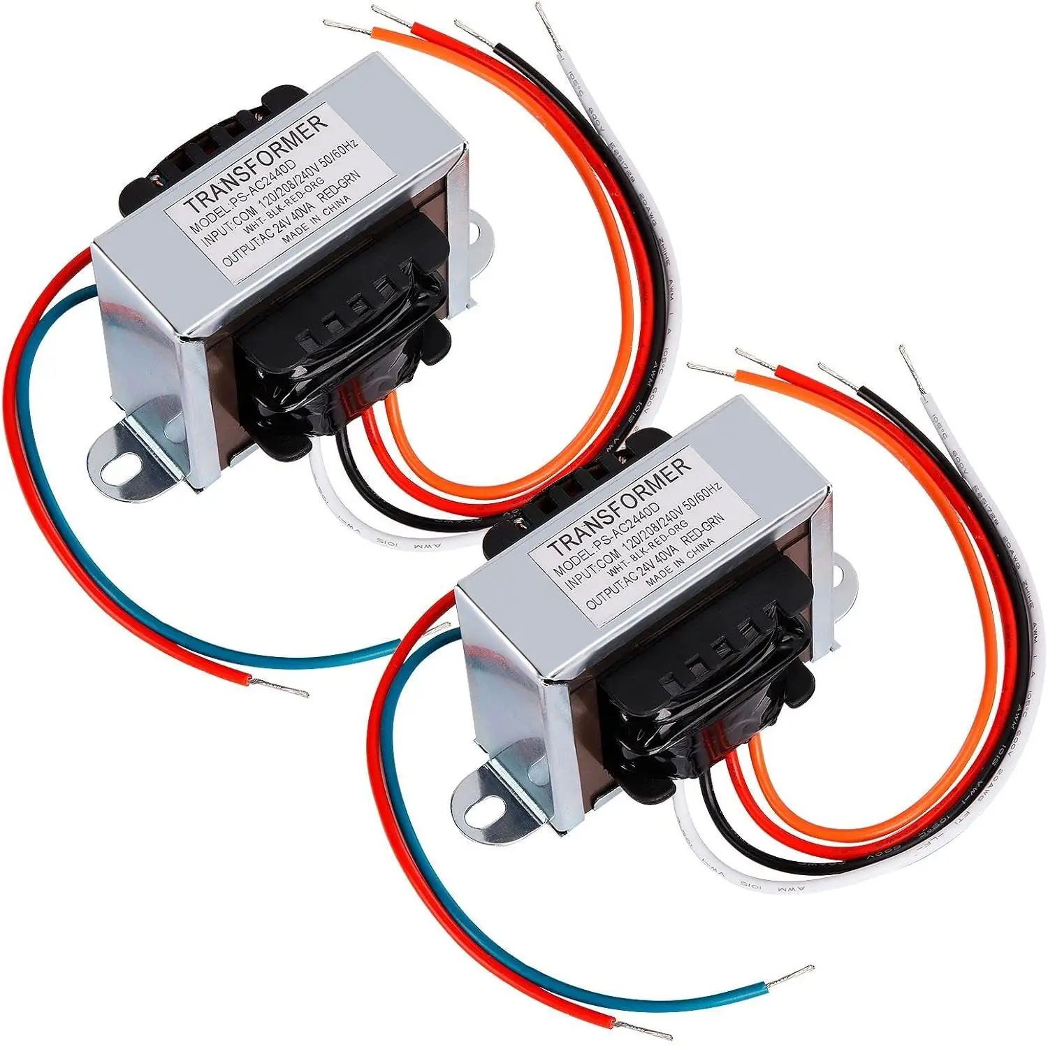1/2Pcs 24V 40VA 제어 변압기 120/208/240V HVAC 용광로 변압기 산..