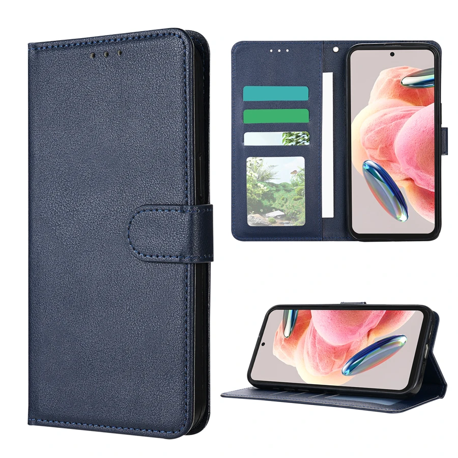 Elegant Leather Wallet Case with Card Slot and Photo Frame - Magnetic Flip Design