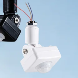 Outdoor LED Motion Sensor with Rotatable Infrared Detector and Timer Light Switch (White)