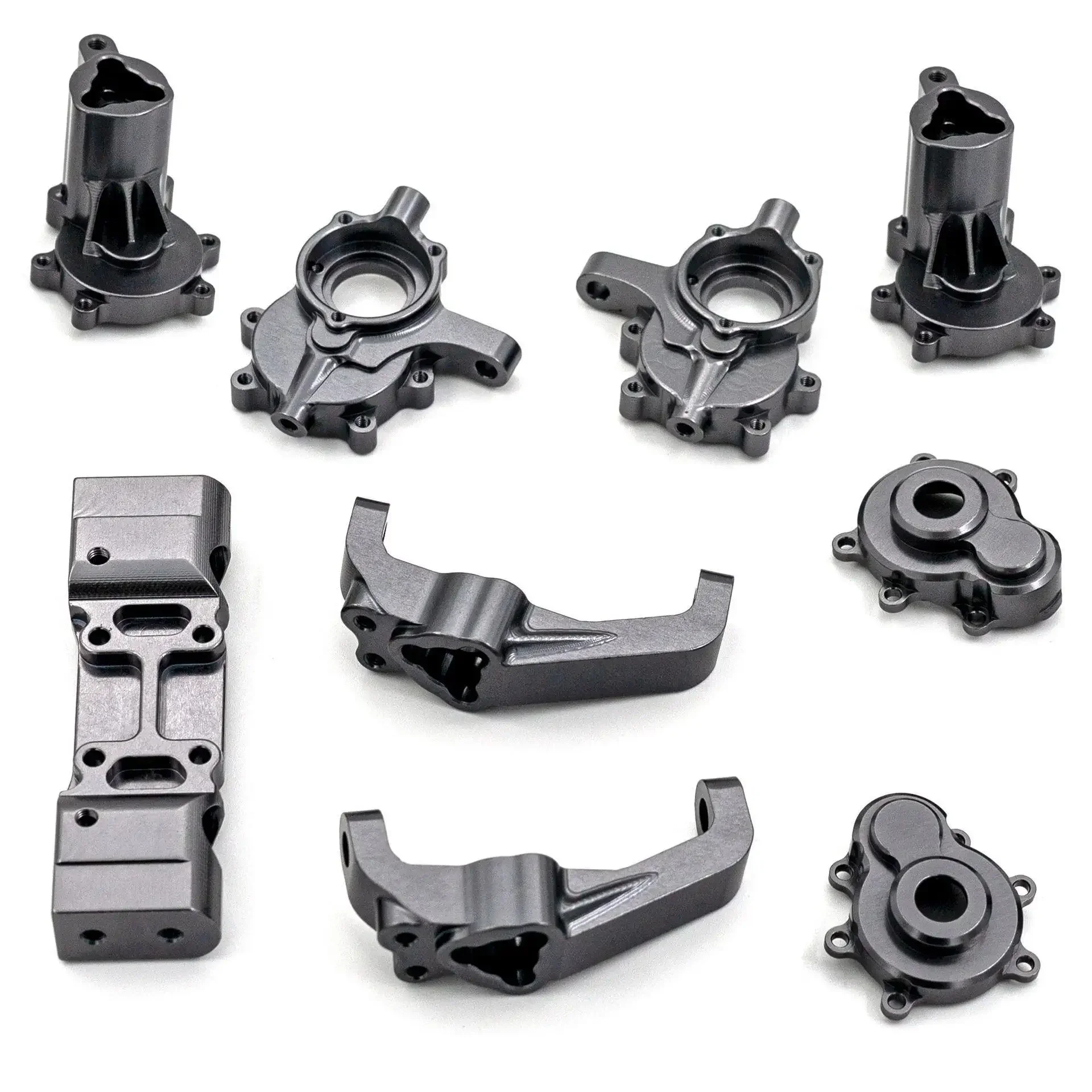 

007RC металлический передний и задний внешний корпус портала крепления для бампера для Redcat GEN8 Scout II 1/10 обновленные детали для радиоуправляемых автомобилей