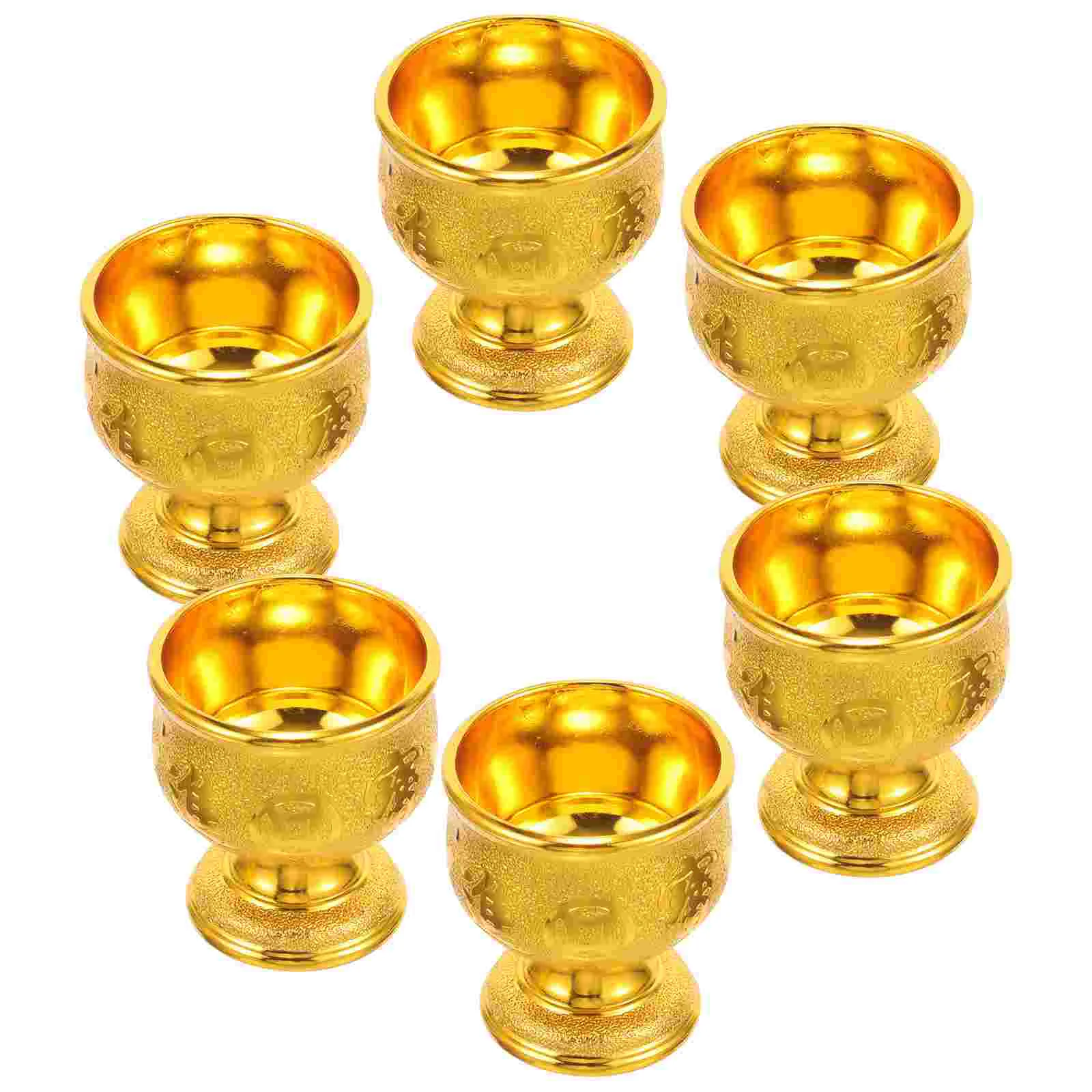 

6Pcs Chalice Cups 30Ml Holy Water Offering Cups Small Wine Cups Buddha Worship Cups
