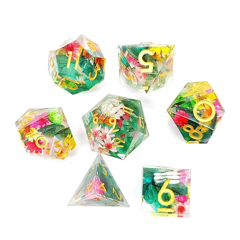 Mixed Dice Set A Variety of Color Styles for DND RPG Portable Toys, Math Teaching Adults and Children TRPG D4 D6 D8 D10 D12 D20
