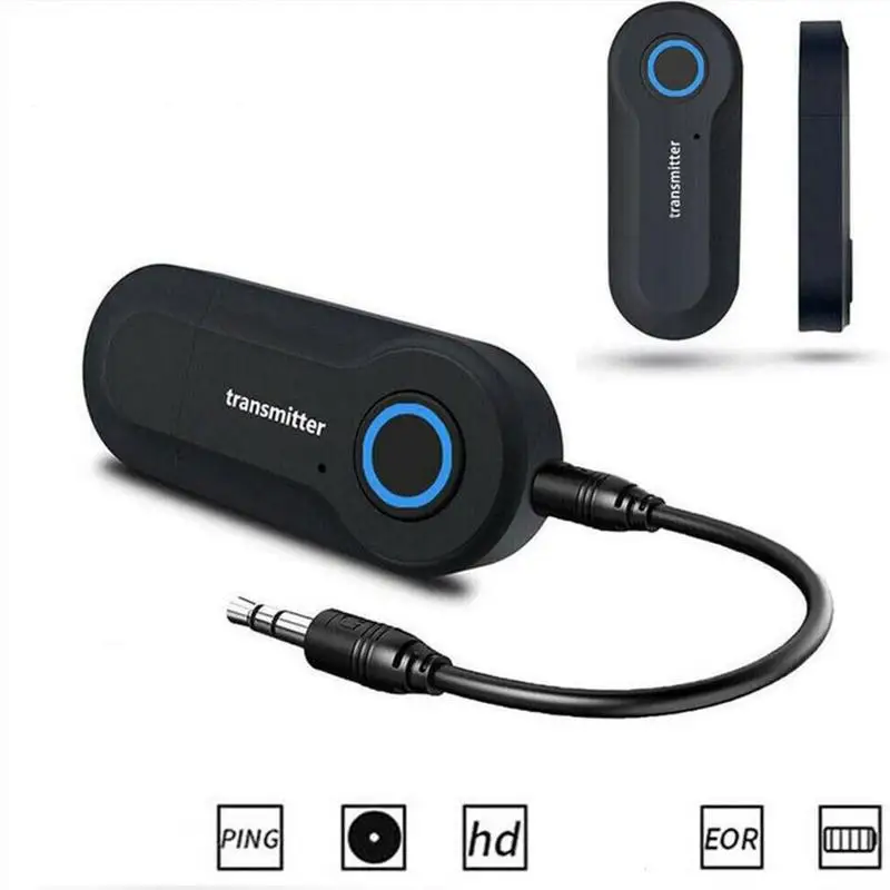 블루투스 송신기 3.5MM 잭 오디오 어댑터 PC 헤드폰 MP3 MP4 TV용 무선 블루투스 스테레오 오디오 송신기 어댑터