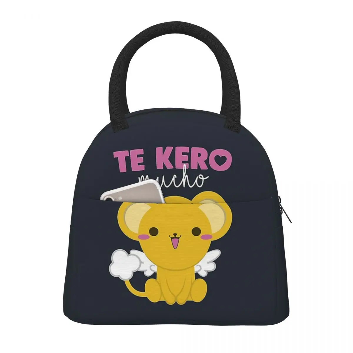 

Cute Kero Lunch Bags Portable Insulated Oxford Cooler Bag Card Captor Sakura Thermal Food School Lunch Box for Women Children