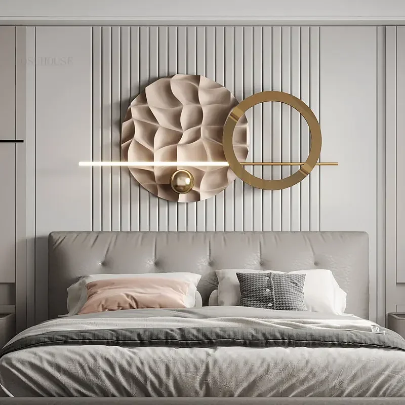 Italian Light Luxury Metal Wall Decoration Home Living Room Wrought Iron Wall Decor Creative Bedroom Bedside Hanging Decoration 5