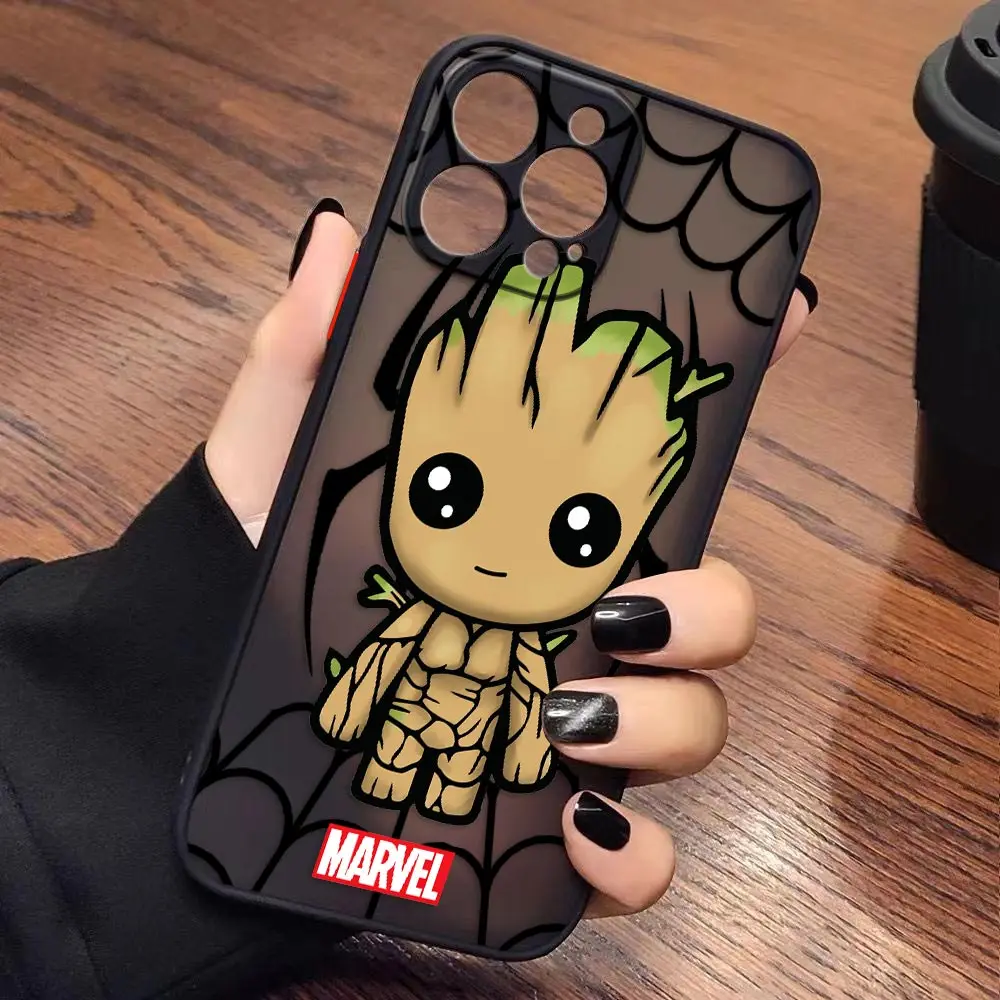 Funda para iPhone Apple 14 13 11 12 MINI Pro XS Max XR X 7 8 SE 2022 2020 6 6S Plus Funda Shell Marvel Avengers Anime dibujos animados