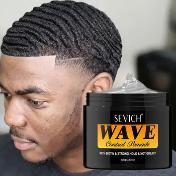 Deep Wave Pomade for Men – 360 Wave Styling Cream with Strong Hold