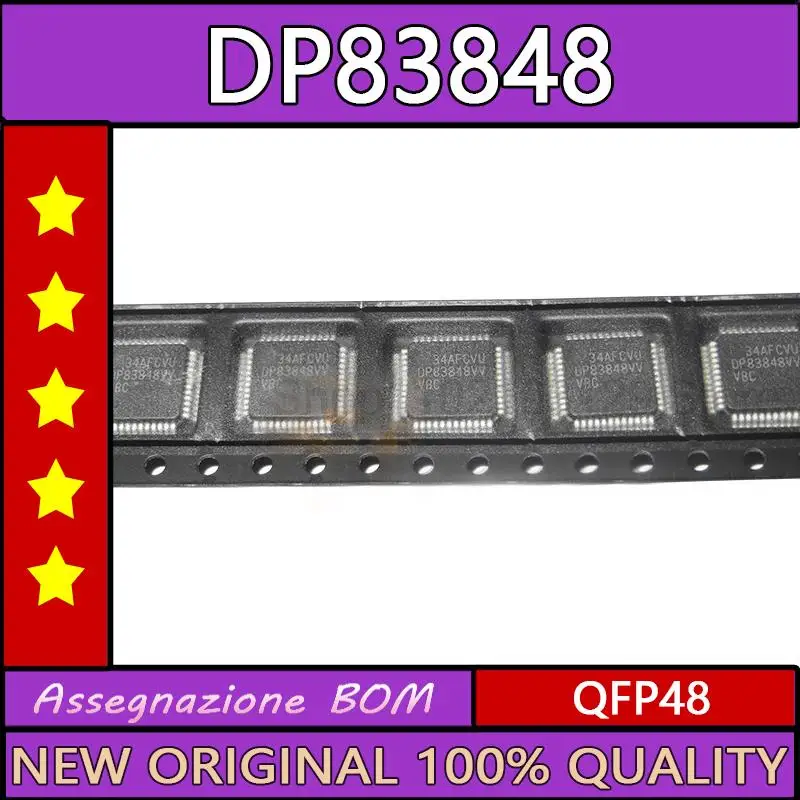 

5 шт. оригинальный DP83848 DP83848CVVX DP83848CVV DP83848VV QFP48