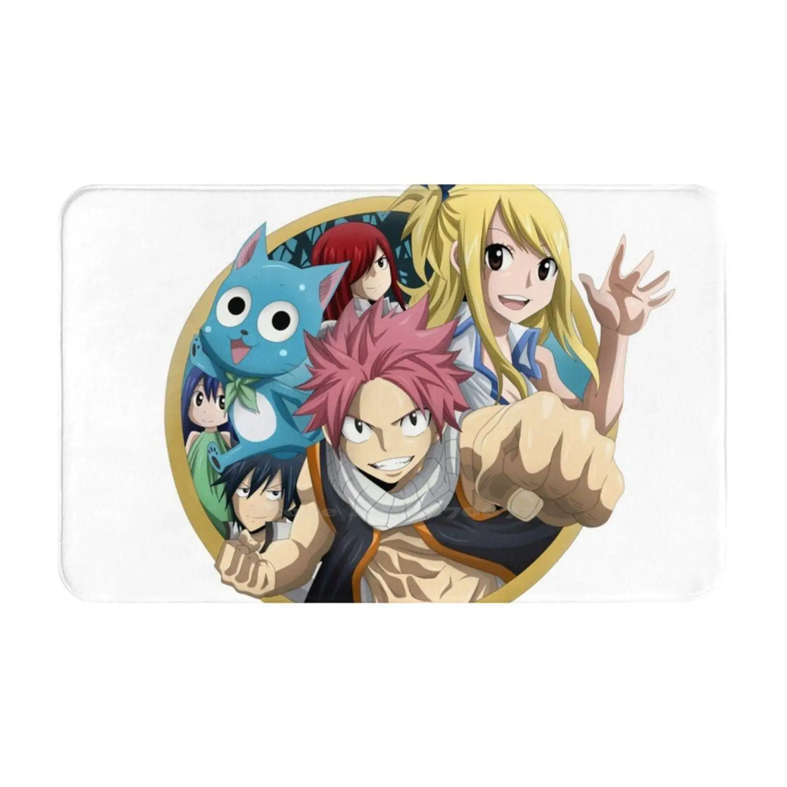 Coda Di Fata Il Miglior Tappetino Antiscivolo Morbido 3D Tappeto Tappetino Manga Fairy Tail Natsu Lucy Erza