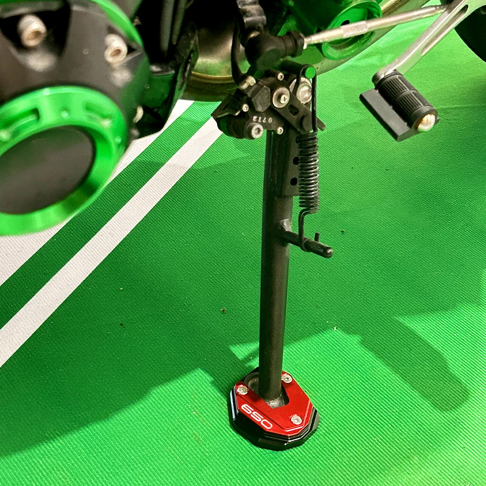 Motorcycle Kickstand Side Stand Enlarged Plate Pad Support Accessories
