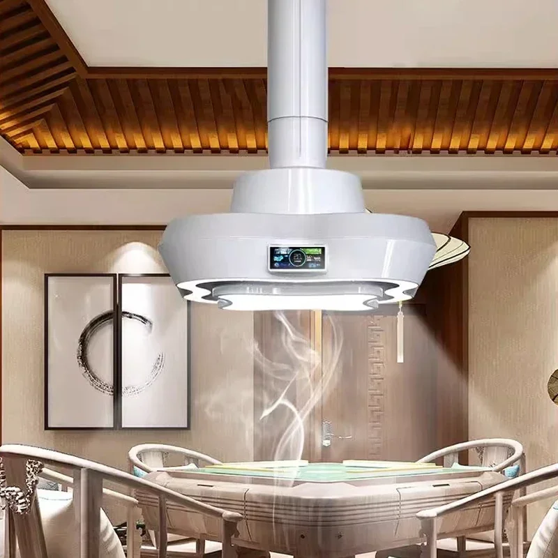 External smoke exhaust machine, chess and card room, mahjong table, smoking lamp with pipe, direct exhaust air lift, special cha 6