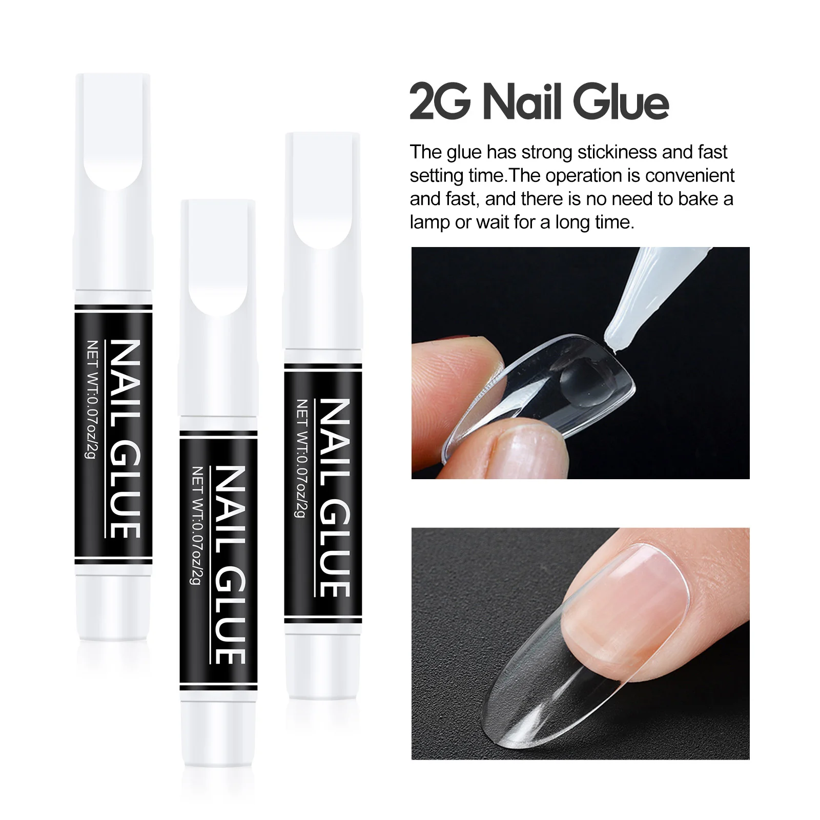 COSCELIA Nail Glue Fast Drying Nails Care Product Nail Decoration Glue for False Nails Glitter Acrylic Decoration 2