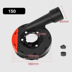 Universal Angle Grinder Dust Shroud for Surface Grinding and Cutting Dust Collection (150)