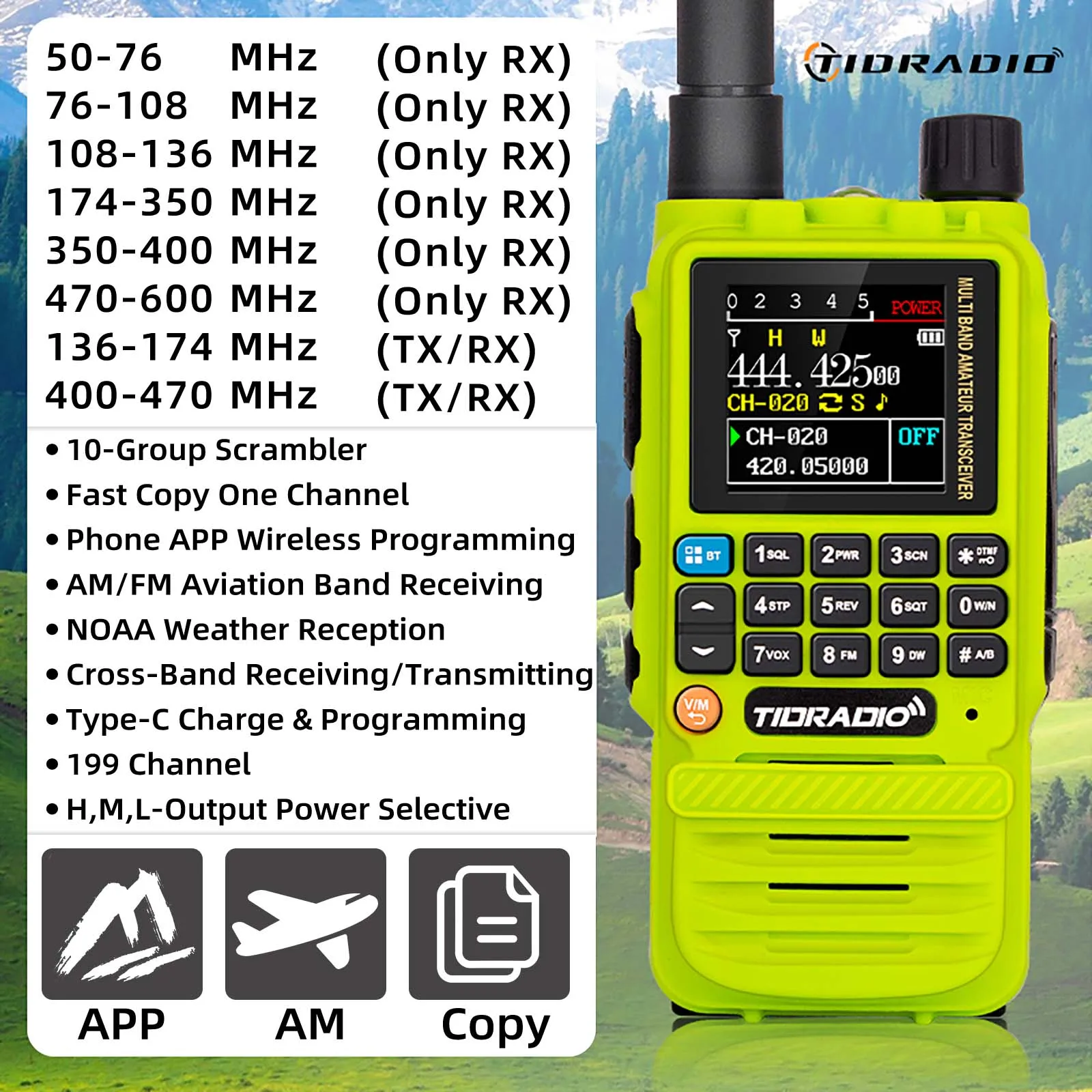 tidradio-h3-multifunctional-walkie-talkie-phone-phone-app-wireless-programming-camp-air-band-long-wireless-range-radio-station