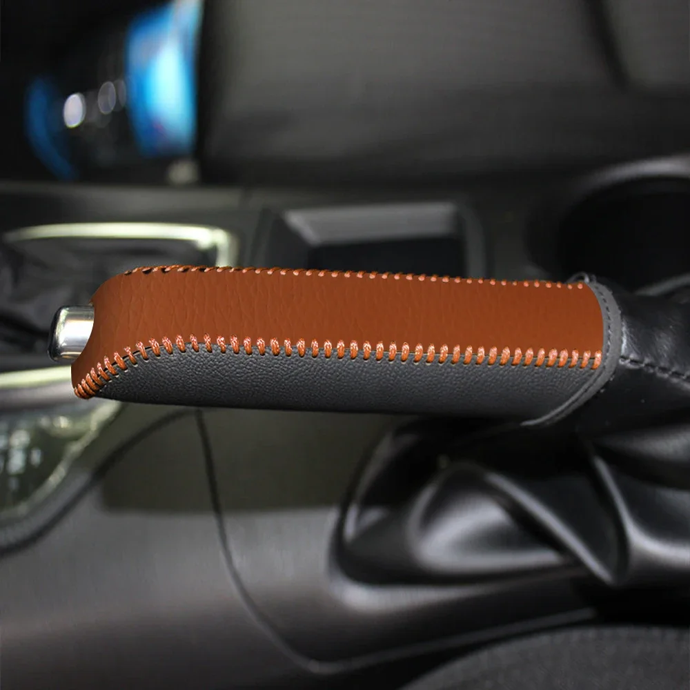 Leather Car Handbrake Hand Brake Cover for Mazda 3 Axela Atenza CX-5 CX3 CX-3 CX5 2015 AT Accessories