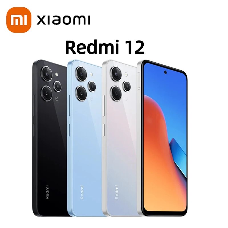  Xiaomi Redmi 12 Cellphone Global Version MTK Helio G88 50MP AI Triple Camera Large 6.79" DotDisplay 5000mAh Battery 18W Charging 