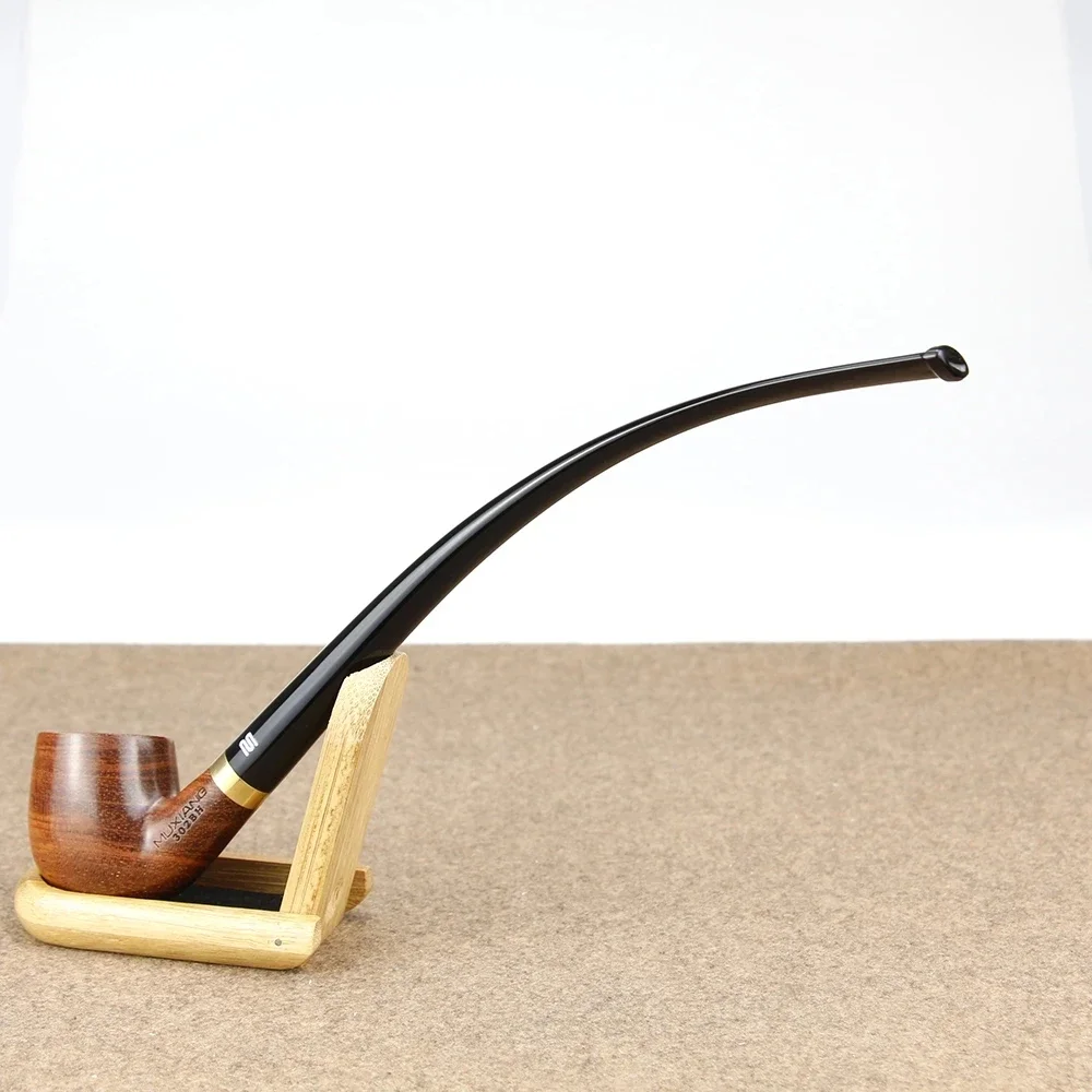 

Classic 23cm Long Smoking Pipe 3mm Metal Filter Rosewood Tobacco Pipe Bent Smoke Pipe Wooden Smoking Tool