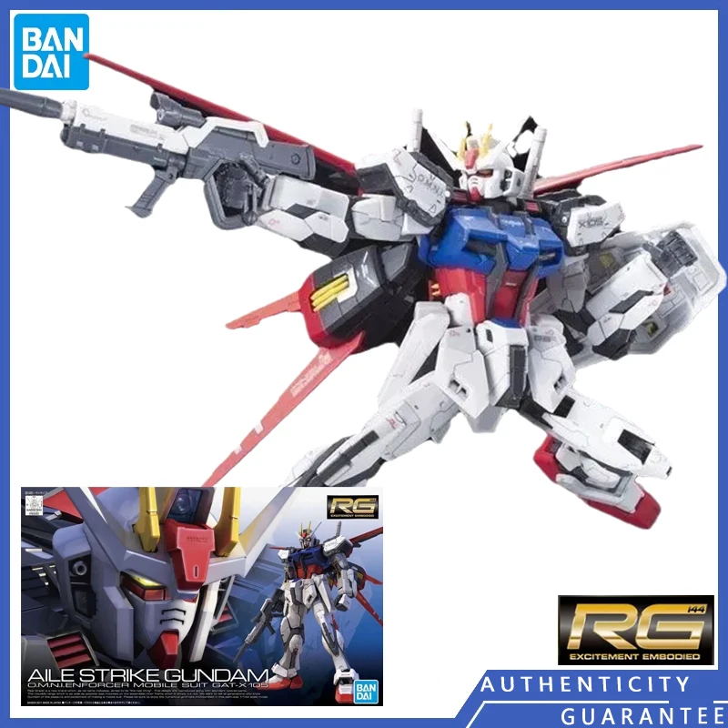 

[In Stock] Bandai RG 03 1/144 Aile Strike Gundam Movable Assembled Model Toys Anime Figures Ornaments Gifts for Men