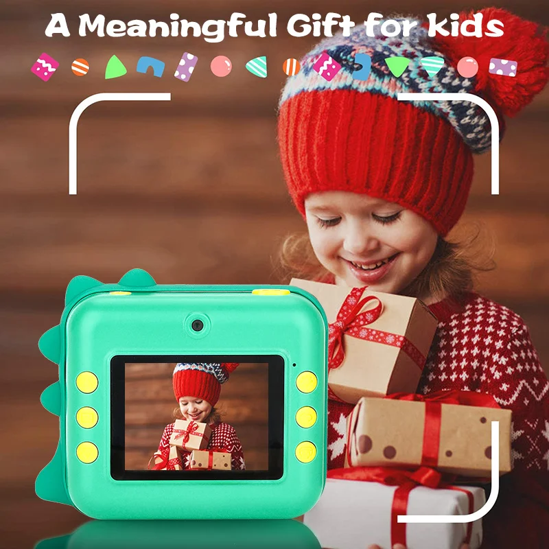 Children Instant Camera Print Camera For Kids 1080P Video Photo Digital With Print Paper Birthday Gifts For kids Girl Boy