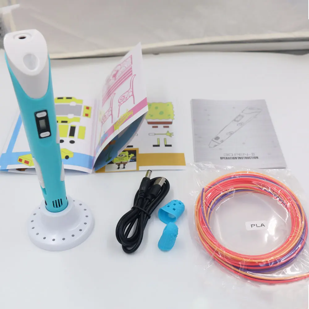 3D Printing Pen 3D Pen with LCD Screen Kids 3D Printing Pen DIY Drawing 10/20/30 Colors 200M PLA Filament Children's Birthday Christmas Gift