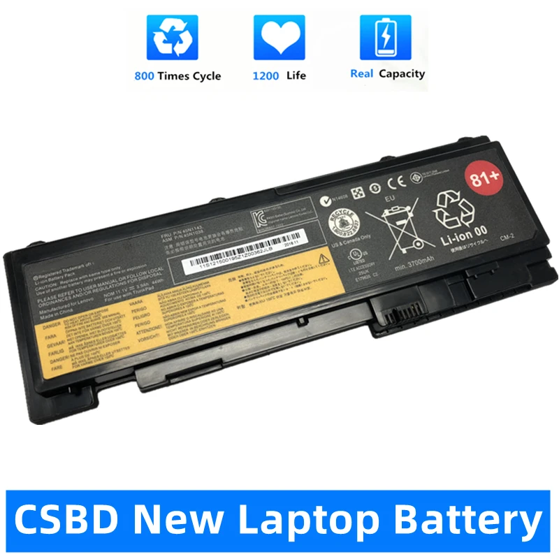 

CSBD New Laptop Battery For Lenovo ThinkPad T430S T420S T420si T430si 45N1039 45N1038 45N1036 42T4846 42T4847 44WH