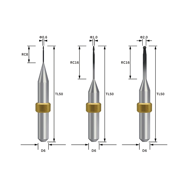 Стоматологические фрезерные боры для BSM D4 D6 CAD/CAM Фрезерный воск ...