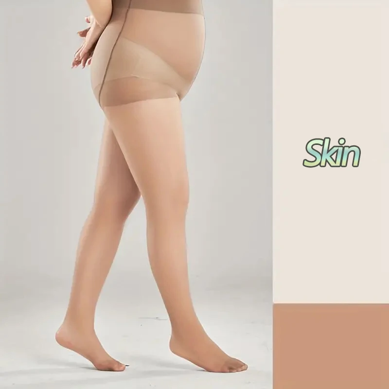 1Pc/2Pc/3Pcs/5Pcs,Women's Plus  Size Sexy Basic Pantyhose,Skin Color Solid Comfort Soft ,High Waist Stretchy,Sheer Mesh Tights