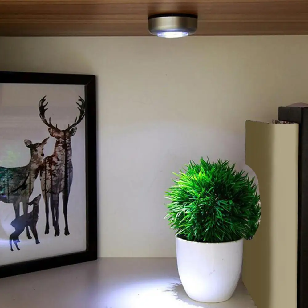 Description Picture 2 of itemPortable Led Light Push Stick On Lamp Emergency Light For Home Kitchen Bedroom Stick Wall Light Touch Control Clap Lights Small