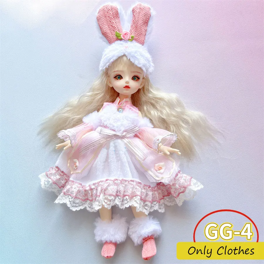 Cute GG Series Pretty Personalized Clothes for 30 cm 1/6 Bjd Byte Doll DIY Dress Up Clothing Skirt Casual Suit Socks Accessories
