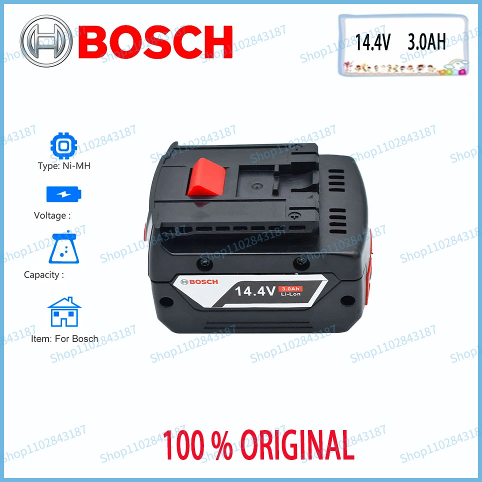 

BOSCH 14.4V 3000mah Rechargeable Li-ion Battery cell pack for BOSCH cordless Electric drill screwdriver BAT607 BAT607G BAT614G